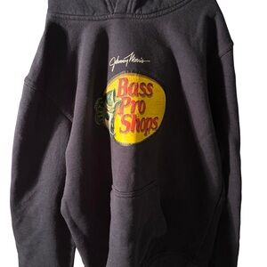 Bass Pro Shops Kids Hoodie in Black with Yellow Logo